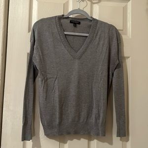 Banana Republic silk cashmere v neck grey sweater
